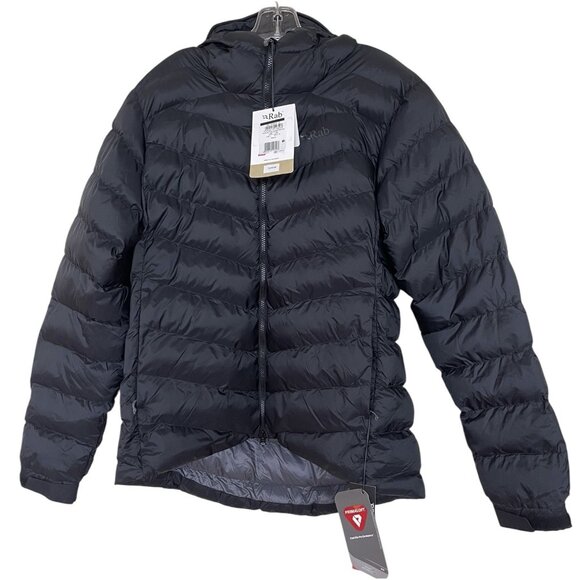 RAB Jacket Womens Size XL Nebula Pro Pertex Quantum Primaloft Black Hood Pocket - Picture 1 of 12